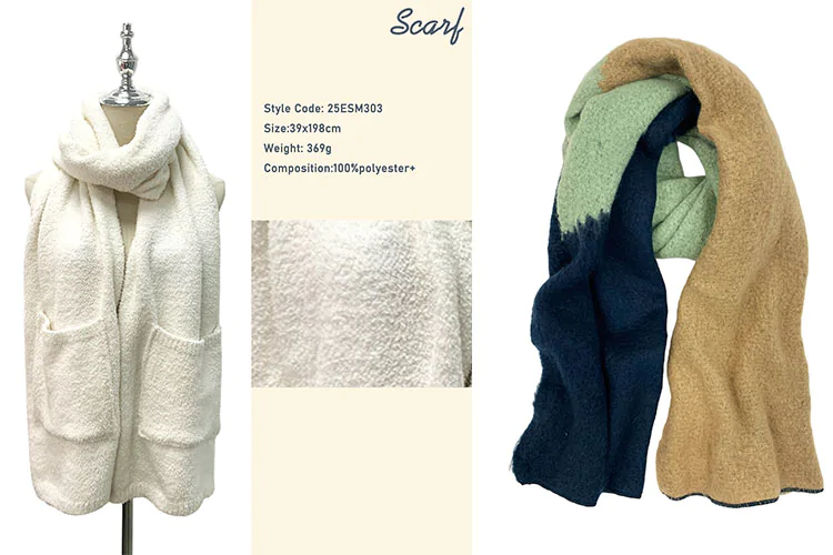 Heavyweight Knit or Brushed Scarves