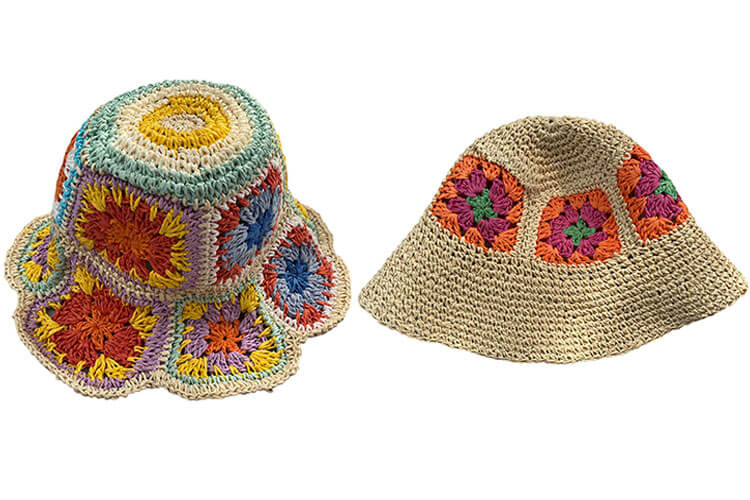 bucket crochet hat-custom straw hat maker