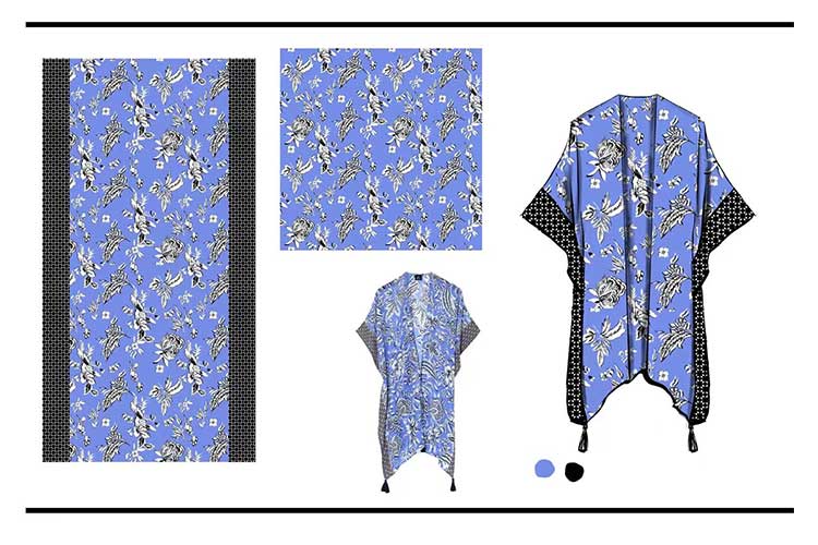 custom printed kimono