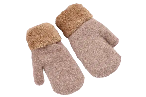 fingerless furry gloves