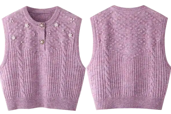 sleevless cable knit top