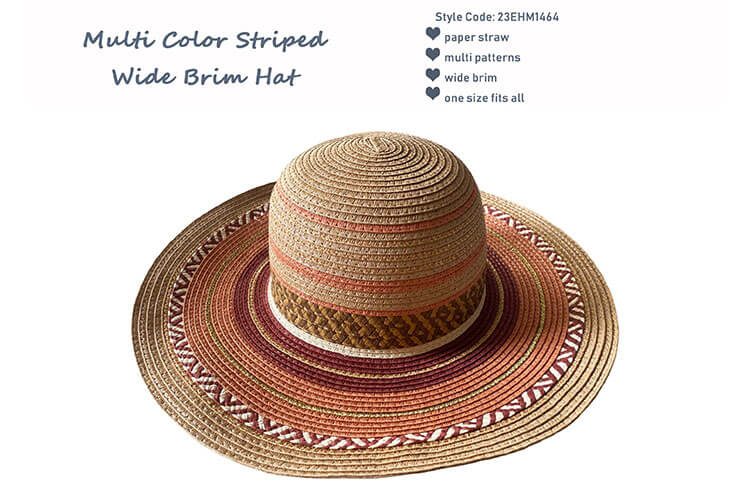 multi colored wide brim hat